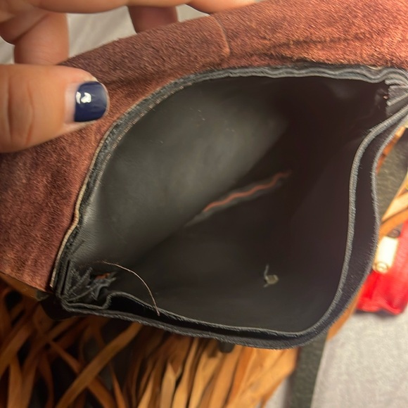 Boho suede calf skin/Leather fringe purse - Picture 8 of 8